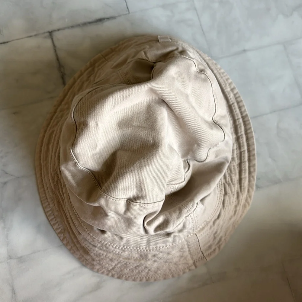 Laranjinha Baby Boys Beige Cotton Sun Hat (12M)